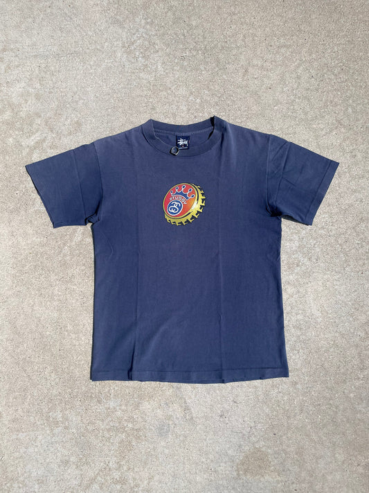 90s STUSSY BOTTLE CAP MADE IN USA T-SHIRT / M