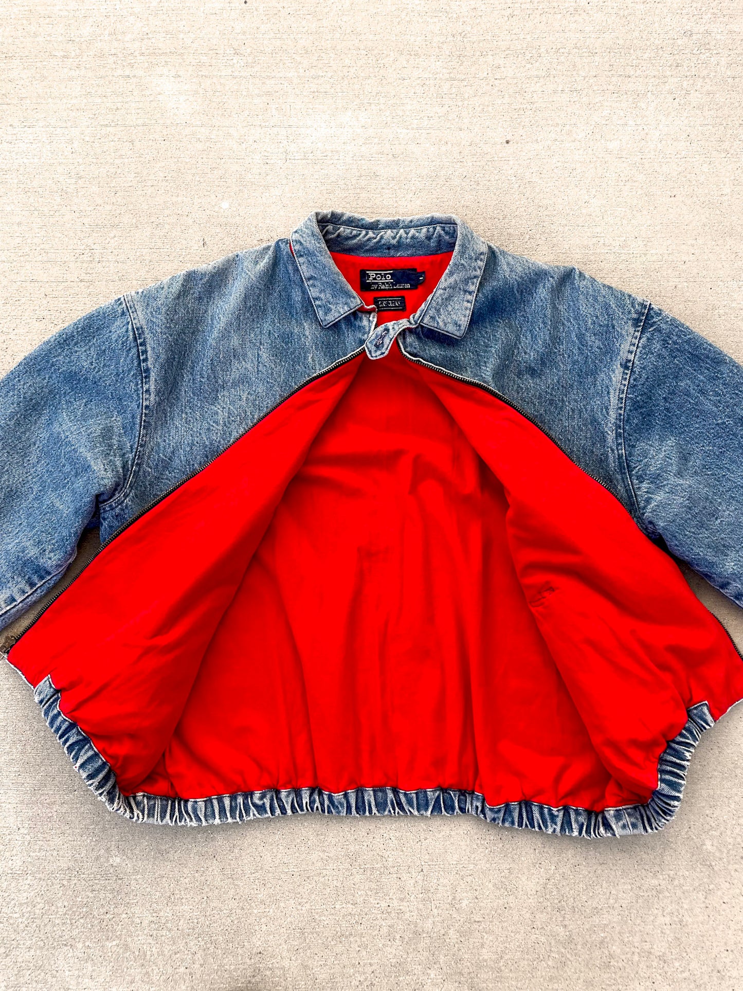 90s POLO RALPH LAUREN DENIM JACKET / L
