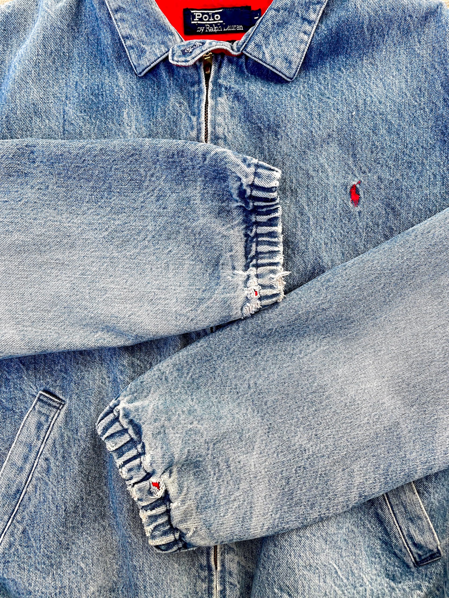 90s POLO RALPH LAUREN DENIM JACKET / L