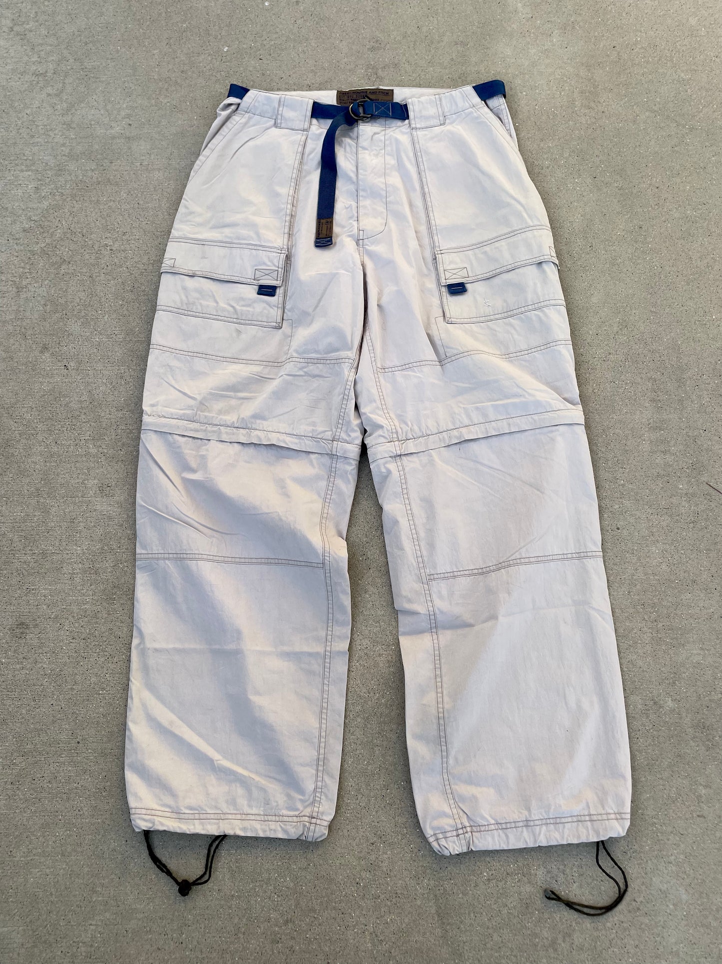 90s ABERCROMBIE PARACHUTE PANTS / L