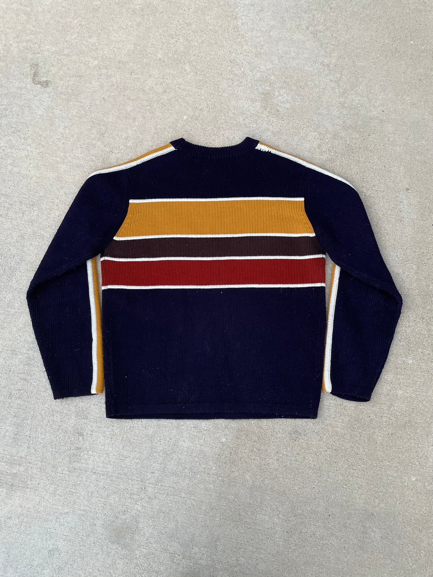 70s 80s SILTON STRIPED ACRYLIC SWEATER / L