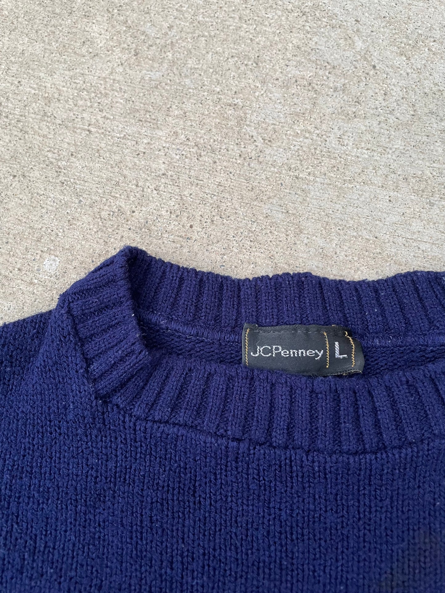 70s 80s JCPENNEY KNIT SWEATER / L