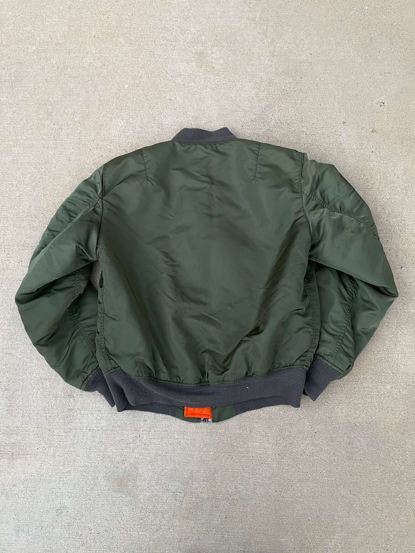 80s MILITARY FLIGHT USA REVERSIBLE BOMBER JACKET / M